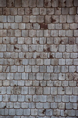 wooden tiles of a roof