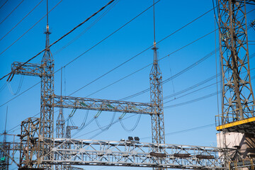 High-voltage power transformer substation