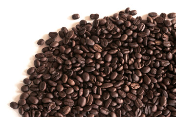 coffee beans white background. coffee seed