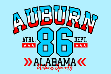 Auburn Alabama 86 vintage typography design - obrazy, fototapety, plakaty