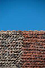 roof tiles on the roof