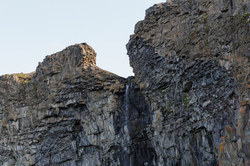 the famous horseshoe canyon in Ásbyrgi, Iceland