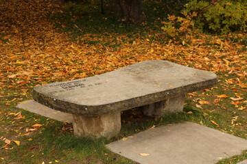 Stone Park Bench