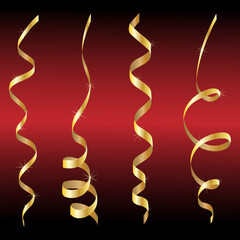 Festive serpentine in gold color