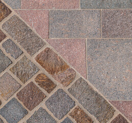 Porphyry floor texture. Architectural detail, closeup. Trentino porphyry detail useful as a background. Trentino Alto Adige, northern Italy