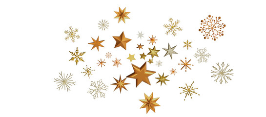 Glossy 3D Christmas star icon. Design element for holidays.