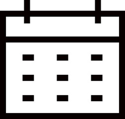 Obraz premium Calendar line icon. Date, time sign