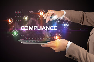 Close-up of a touchscreen with inscription