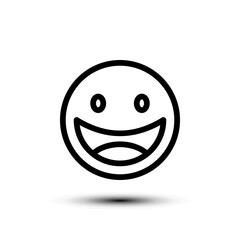 Smile icon. flat design vector illustration for web and mobile