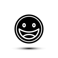 Smile icon. flat design vector illustration for web and mobile