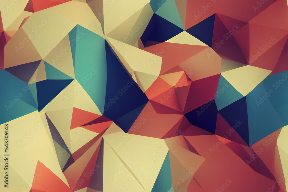 Wall mural abstract cube pattern