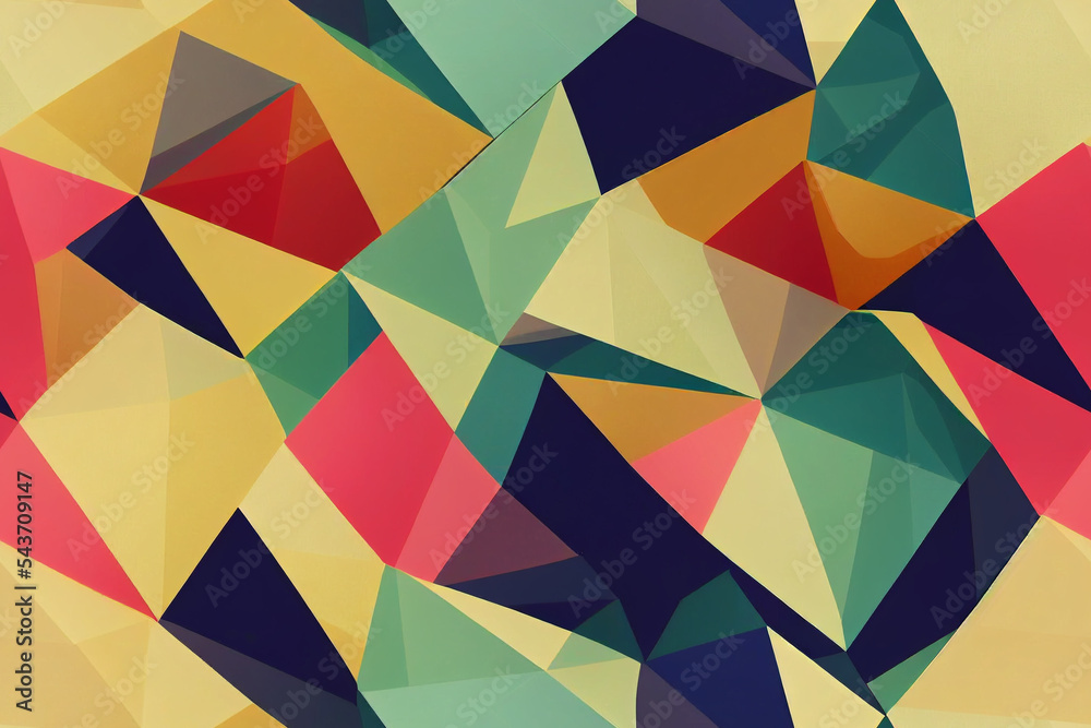 Wall mural abstract cube pattern