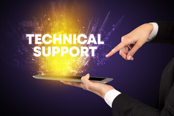 Close-up of a touchscreen with inscription