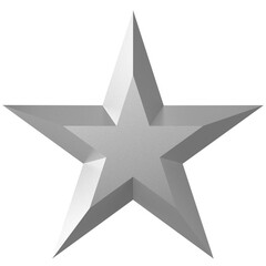 3D star. 3D illustration.