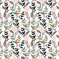 Vector illustration of a seamless floral pattern in spring for Wedding, anniversary, birthday and party. Design for banner, poster, card, invitation and scrapbook 
