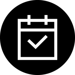 Fototapeta premium Calendar black circle sign