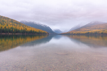 Bowman Lake in Glacier National Park during Fall, clicked in 2022