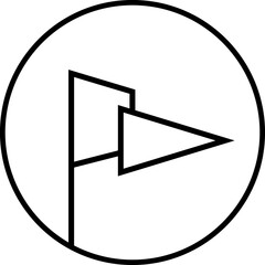 Flag line icon