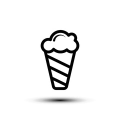 Ice cream icon. flat design vector illustration for web and mobile