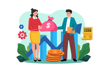 Business team discuss to increase financial