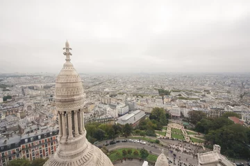 Deurstickers Beautiful Panoramic View of Paris during a Cloudy Day © Ernest