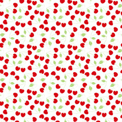 Red Cherry pattern on white background