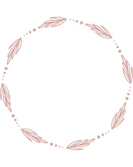 Aesthetic rustic wreath leaf