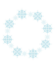 snowflakes circle Wreath Christmas 
