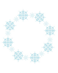 snowflakes circle Wreath Christmas 