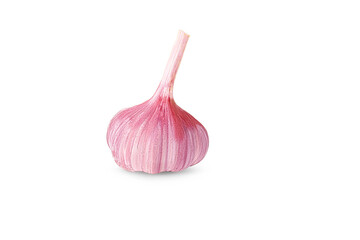 Isolated whole garlic. Fresh garlic with cloves on a white background.