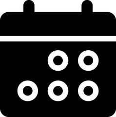 Fototapeta premium Calendar black glyph icon 