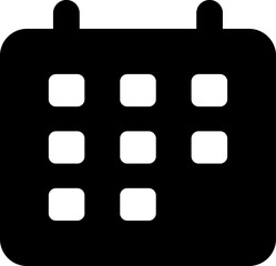 Calendar black glyph  icon 