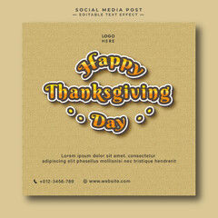 Template design of thanksgiving day