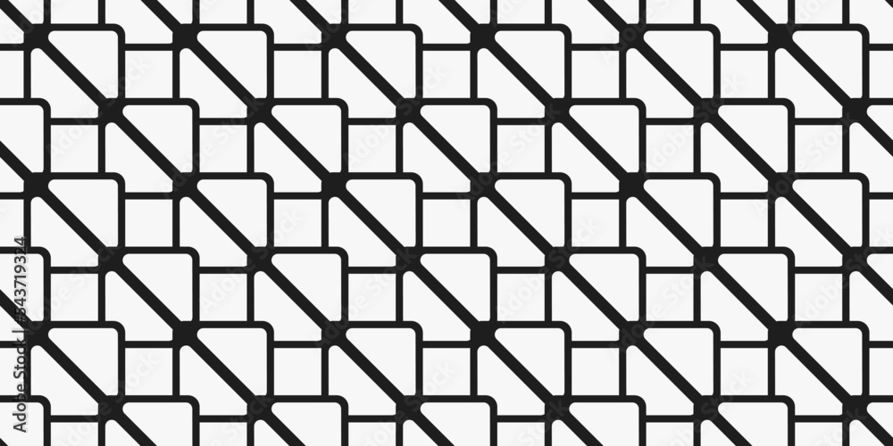Poster black diagonal tiles, embossed and primitive. seamless pattern from tiles for interior design and pr