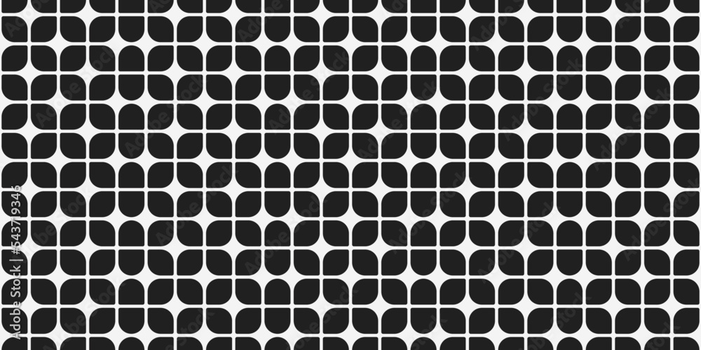 Poster Tile black quarters. Simple repeating vector. Seamless pattern tiles for interior design and print.