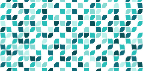 Mint color tiles, vector and repeat mosaic. Simple tiled vector for seamless print.