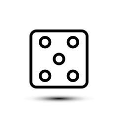 Dice icon. flat design vector illustration for web and mobile