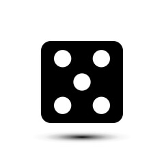 Dice icon. flat design vector illustration for web and mobile