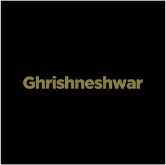 Ghrishneshwar (lord Shiva)Jyotiringa typography. Ghrishneshwar lettering.