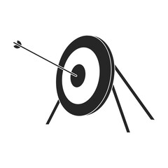 Target vector icon.Black vector icon isolated on white background target.