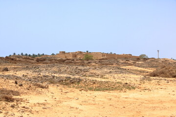 Ruins of grand mosque at Al Balid in Salalah in Oman