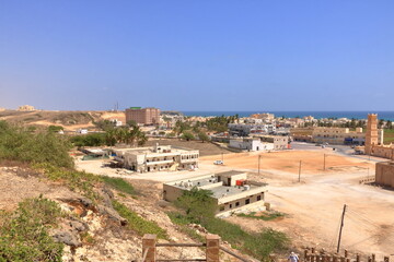 coastside view from the Taqah plateau near Salalah, Dhofar, Sultanate of Oman
