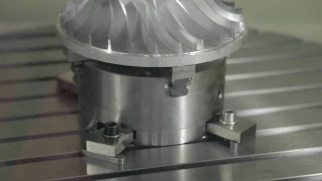 Silver Metal Test Probe Turbine Blades Machining Process
