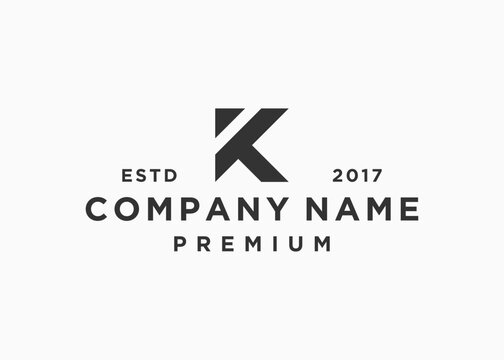 letter kt logo design vector illustration template