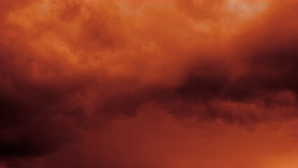 Dark heavy red clouds - background for war artworks - abstract 3D rendering
