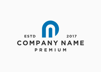 letter n logo design vector illustration template
