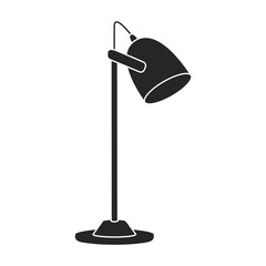 Table lamp vector icon.Black vector icon isolated on white background table lamp.