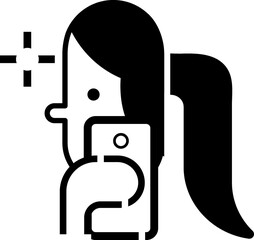 Selfie cartoon people icon. Face