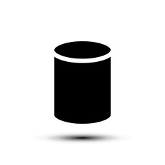 Cylinder icon. flat design vector illustration for web and mobile