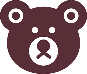 Bear simple symbol, Teddy bear